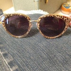 Betsey Johnson Leopard Cat Eye Sunglasses